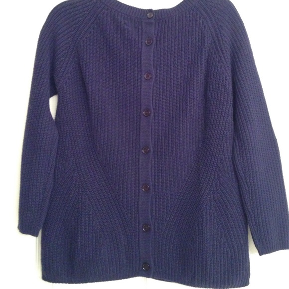 Massimo Dutti Sweaters - MASSIMO DUTTI BUTTON BACK COTTON CASHMERE SWEATER